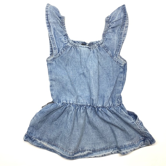 Little Bipsy Denim Flutter Dress - Picture 5 of 6
